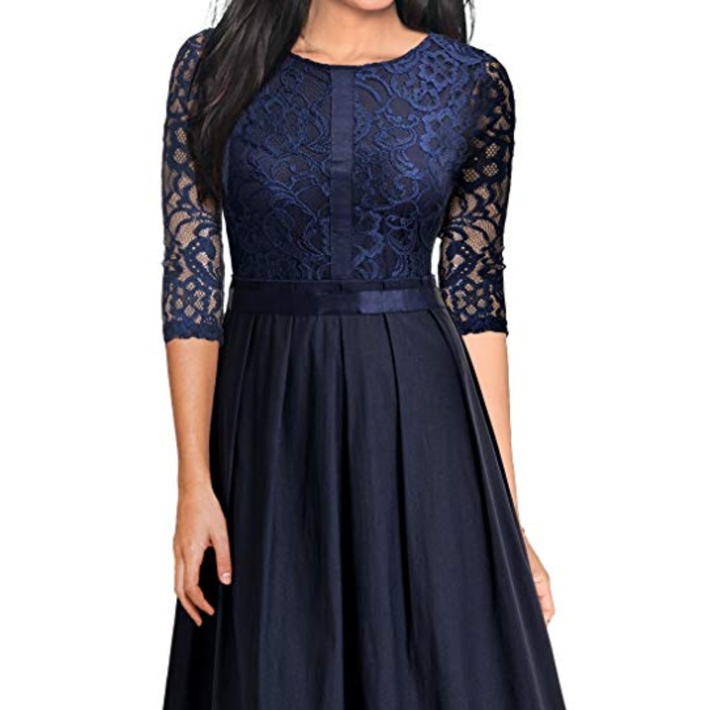 MISSMAY Vintage Floral Lace Cocktail Party